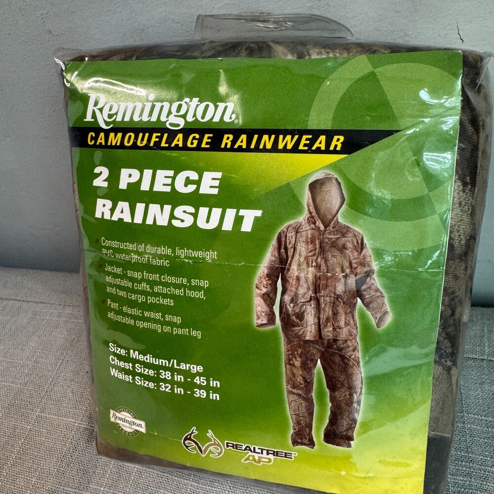 Remington Camouflage Rainwear 2-Piece Rainsuit in Green